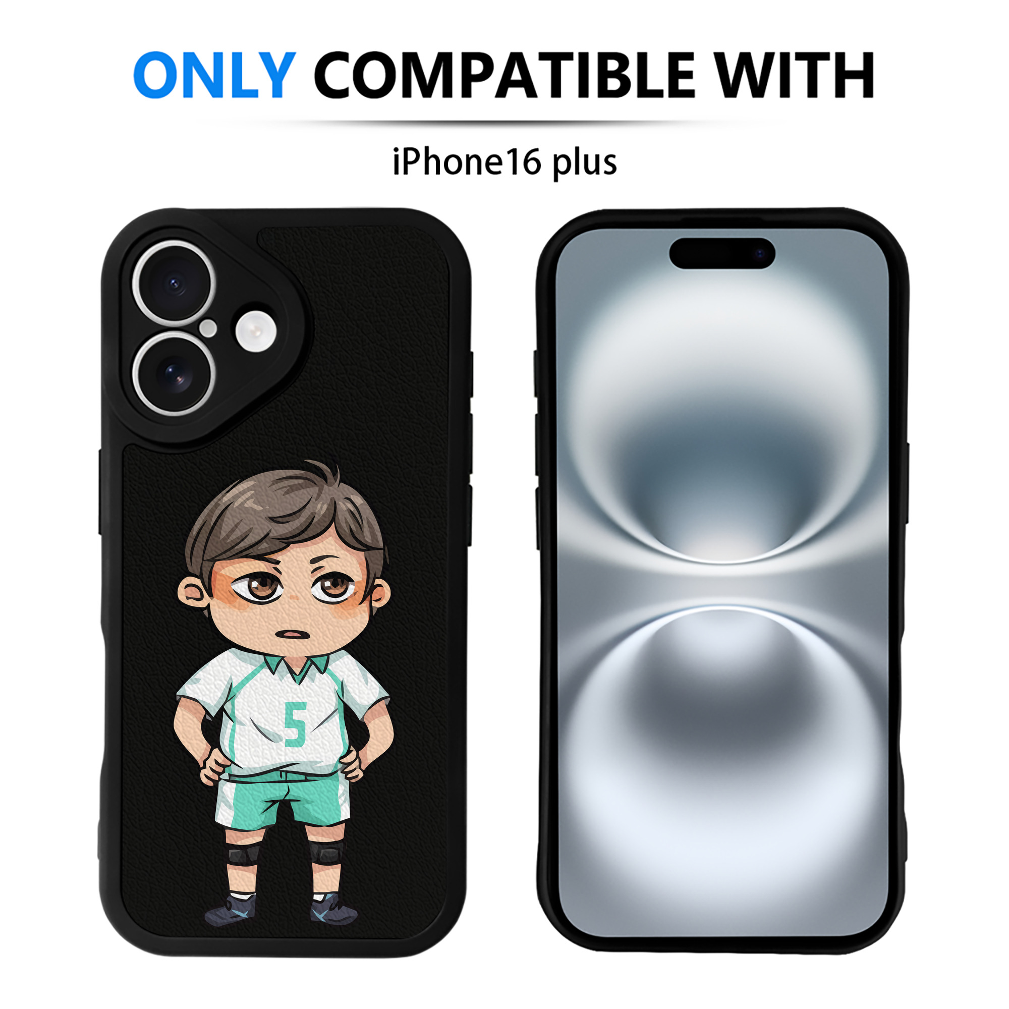（画像用） ハイキュー!! Haikyu!! 【iPhone 16シリーズ対応】シリコンスマホケース（レザー調） 材質：シリコン